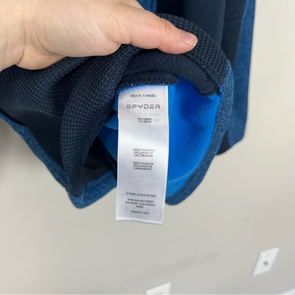 MEN’S SPYDER ZIP UP JACKET IN BLUE AND ORANGE SIZE XL - Picture 14 of 15